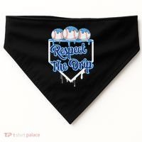 Baseball Drip Ice Cream Drip Respect The Drip USA-Made Doggie Bandana thumb 0