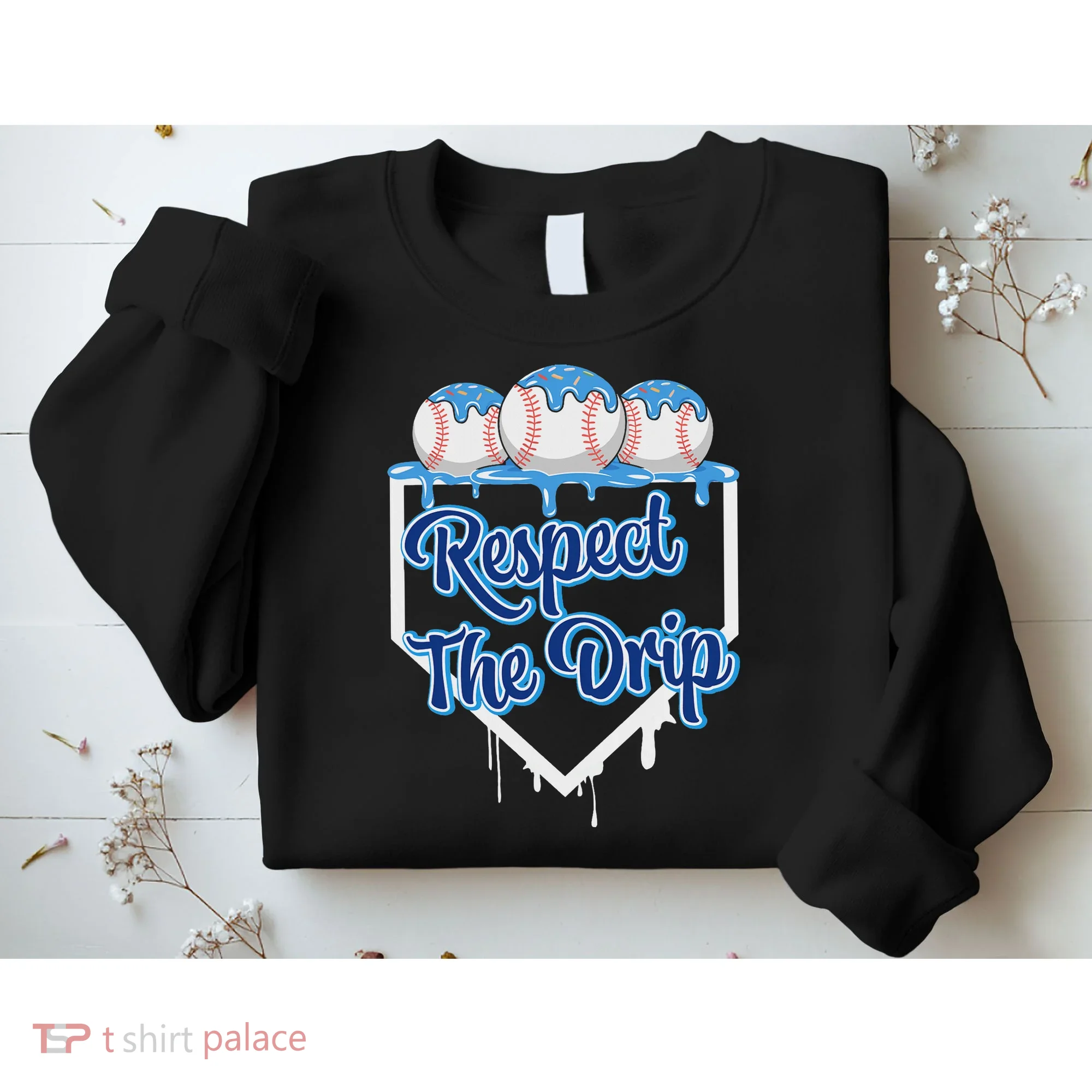 Baseball Drip Ice Cream Drip Respect The Drip Sweatshirt
