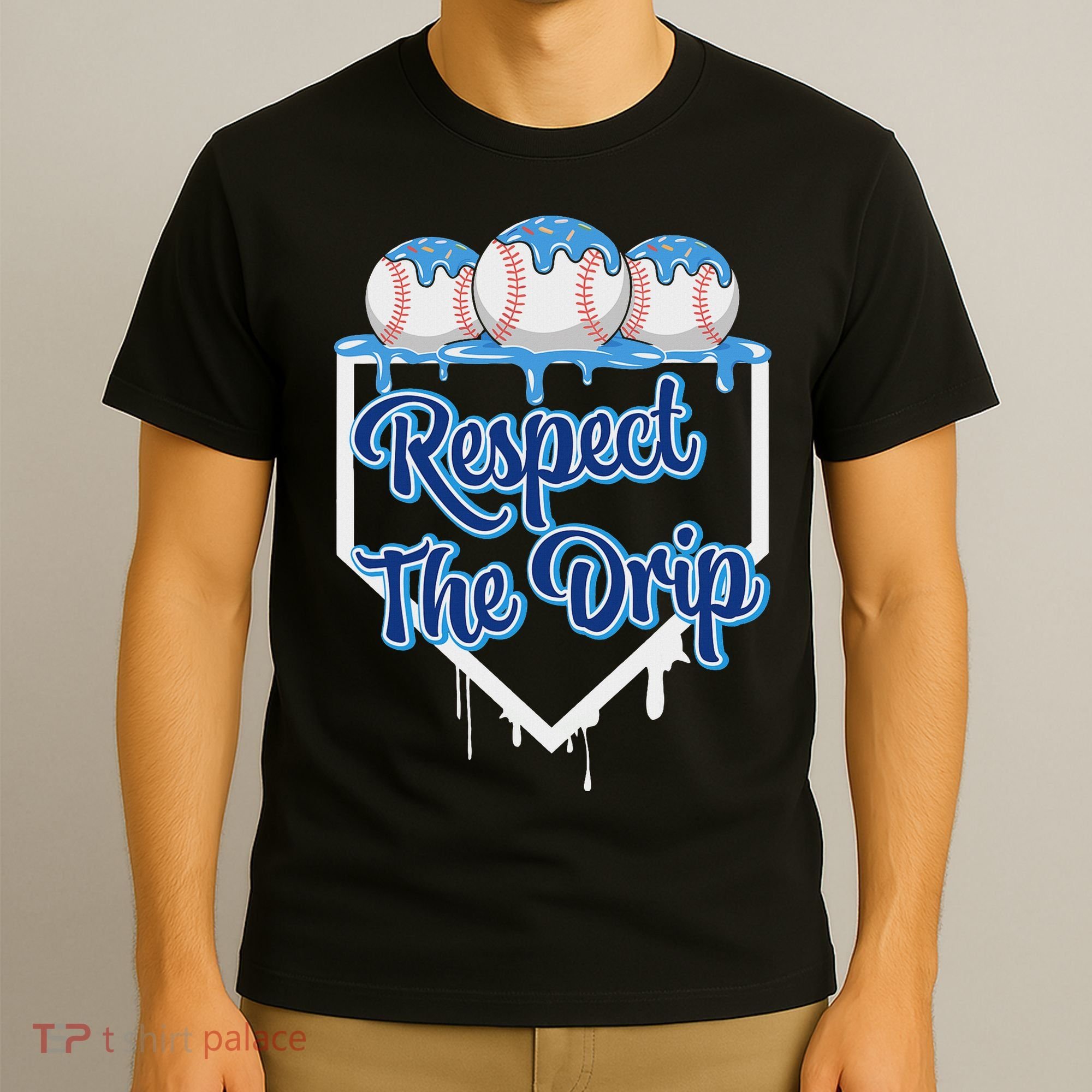 Baseball Drip Ice Cream Drip Respect The Drip T-Shirt