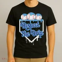 Baseball Drip Ice Cream Drip Respect The Drip T-Shirt thumb 3