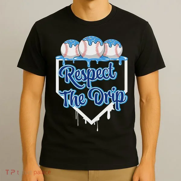 Baseball Drip Ice Cream Drip Respect The Drip T-Shirt