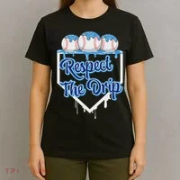 Baseball Drip Ice Cream Drip Respect The Drip T-Shirt thumb 4