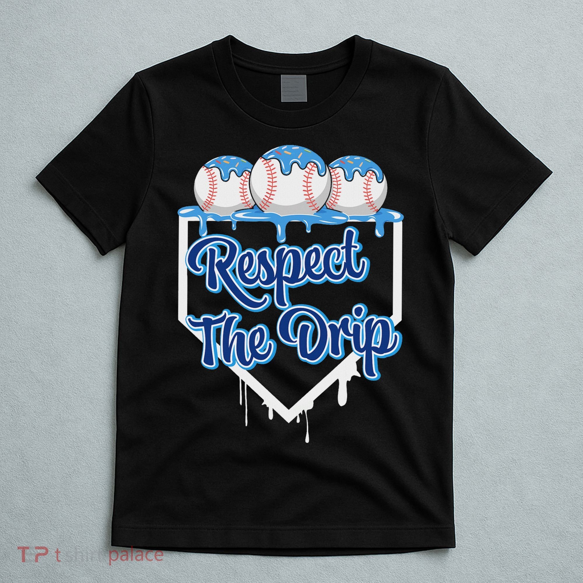 Baseball Drip Ice Cream Drip Respect The Drip T-Shirt