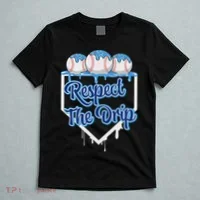 Baseball Drip Ice Cream Drip Respect The Drip T-Shirt thumb 5