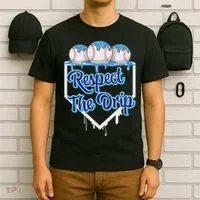 Baseball Drip Ice Cream Drip Respect The Drip T-Shirt thumb 6