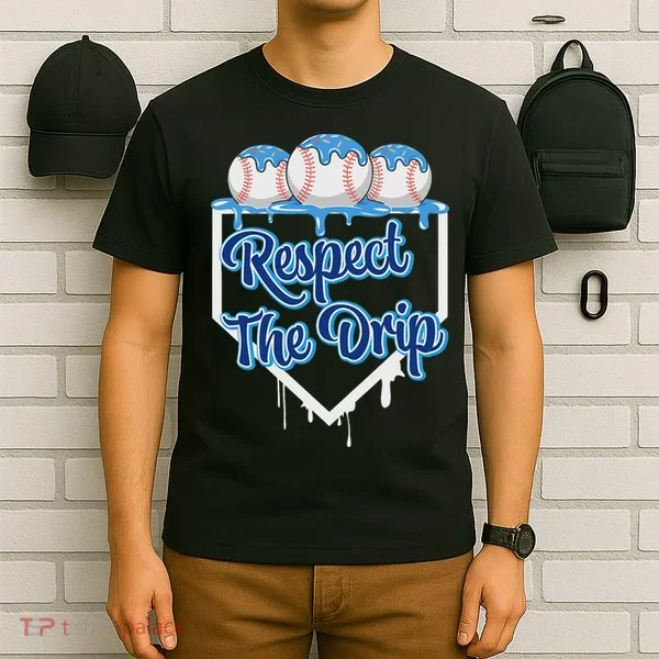 Baseball Drip Ice Cream Drip Respect The Drip T-Shirt