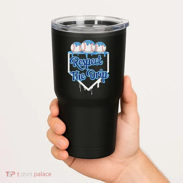 Baseball Drip Ice Cream Drip Respect The Drip Tumbler