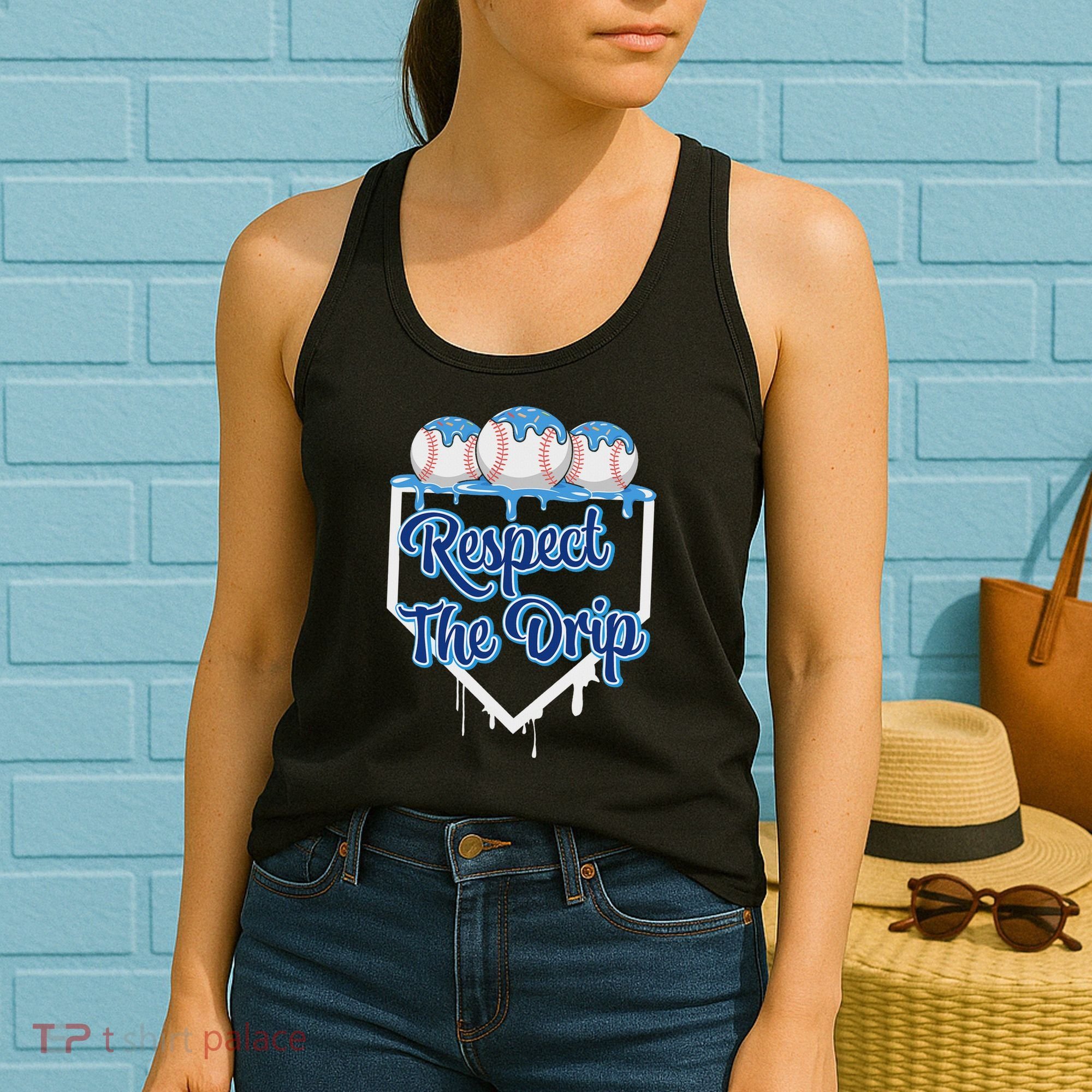 Baseball Drip Ice Cream Drip Respect The Drip Women's Tank Top