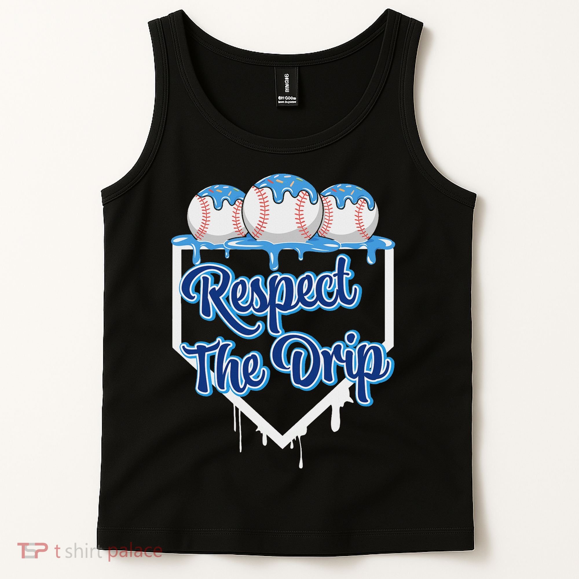 Baseball Drip Ice Cream Drip Respect The Drip Tank Top
