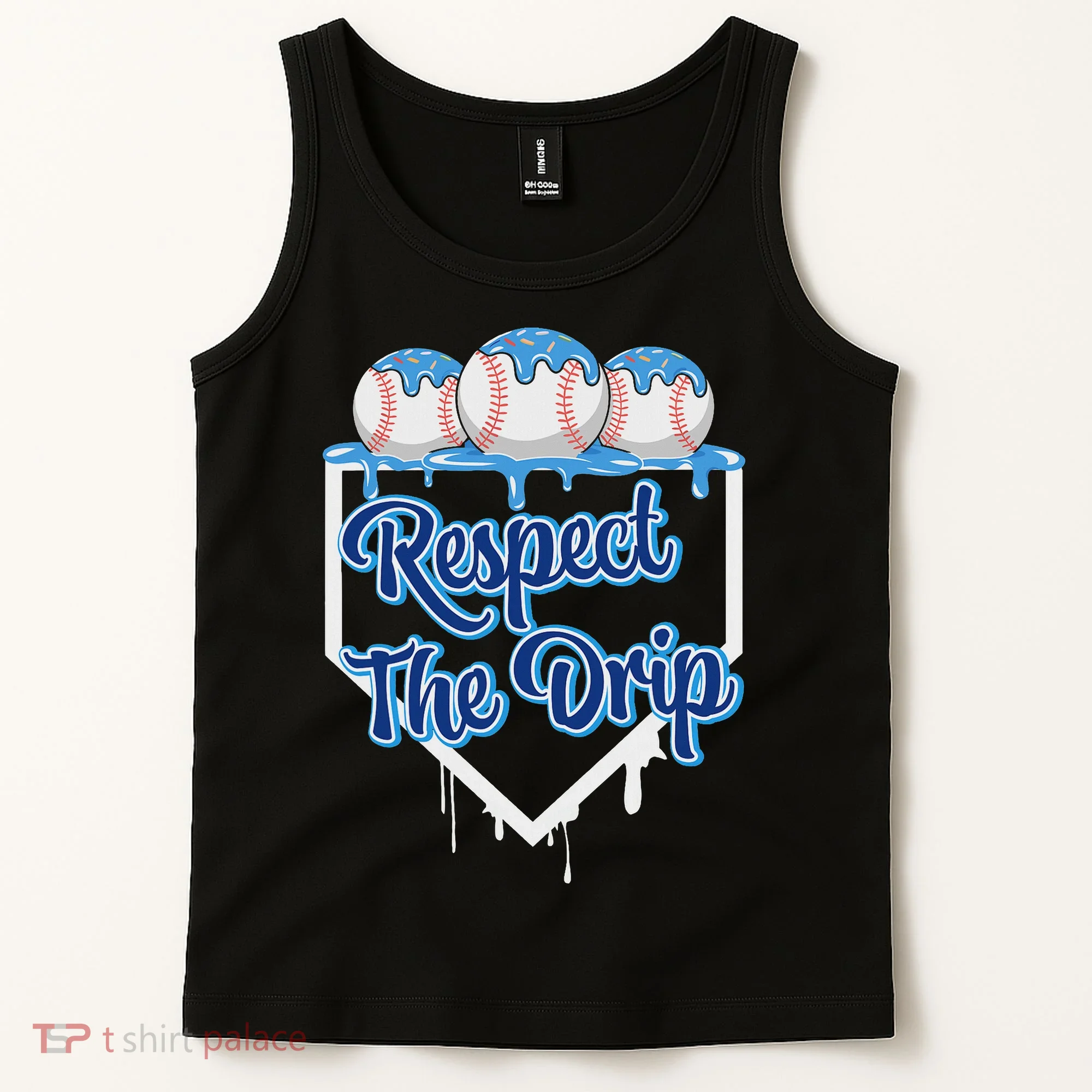 Baseball Drip Ice Cream Drip Respect The Drip Tank Top