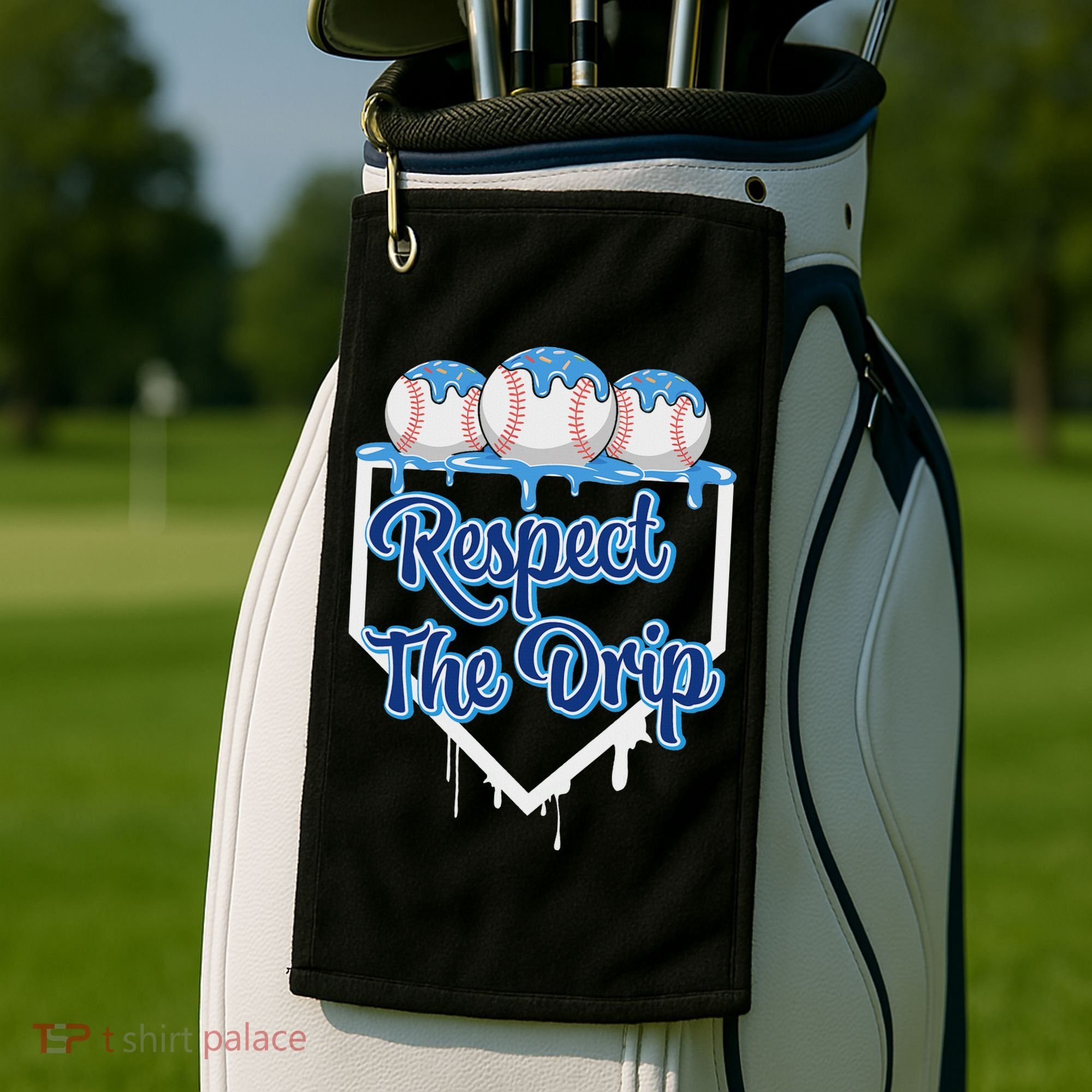Baseball Drip Ice Cream Drip Respect The Drip Golf Towel