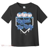 Baseball Drip Ice Cream Drip Respect The Drip Toddler T-Shirt thumb 0