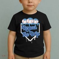 Baseball Drip Ice Cream Drip Respect The Drip Toddler T-Shirt thumb 2