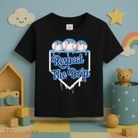 Baseball Drip Ice Cream Drip Respect The Drip Toddler T-Shirt thumb 3