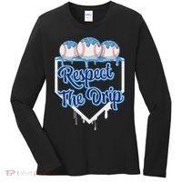 Baseball Drip Ice Cream Drip Respect The Drip Women's Long Sleeve Shirt thumb 0