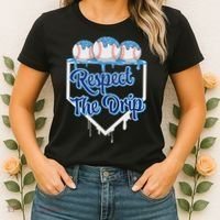 Baseball Drip Ice Cream Drip Respect The Drip Women's T-Shirt thumb 2