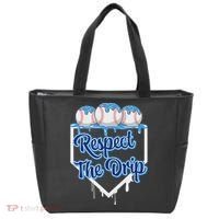 Baseball Drip Ice Cream Drip Respect The Drip Tote Bag thumb 0