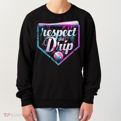 Baseball Drip Ice Cream Dripping Respect The Drip  Women's Sweatshirt