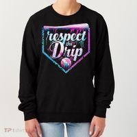 Baseball Drip Ice Cream Dripping Respect The Drip  Women's Sweatshirt thumb 0