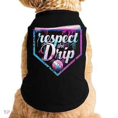 Baseball Drip Ice Cream Dripping Respect The Drip  Doggie Tank