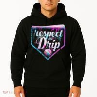Baseball Drip Ice Cream Dripping Respect The Drip  Hoodie thumb 2