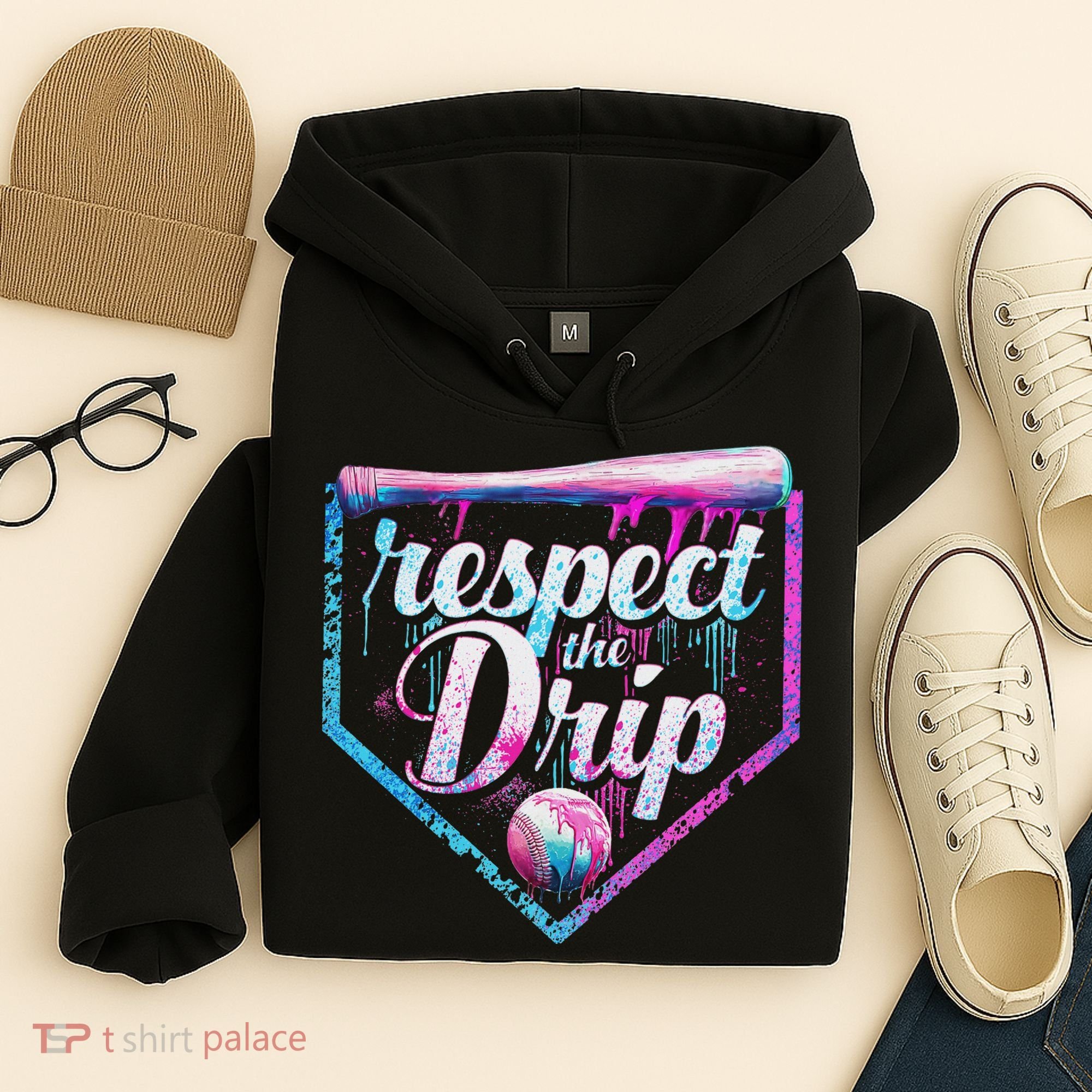 Baseball Drip Ice Cream Dripping Respect The Drip  Hoodie