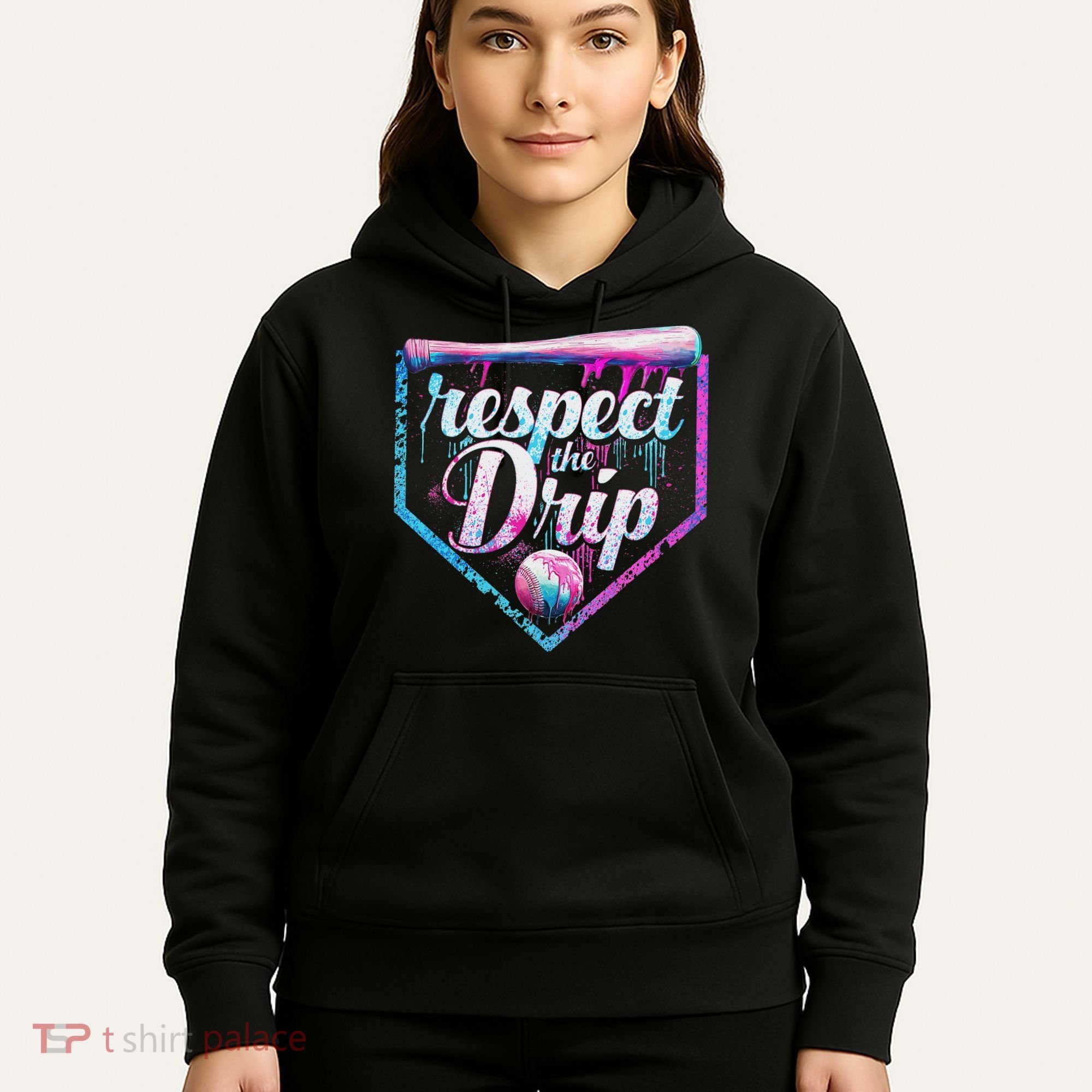 Baseball Drip Ice Cream Dripping Respect The Drip  Hoodie