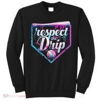 Baseball Drip Ice Cream Dripping Respect The Drip  Sweatshirt thumb 0