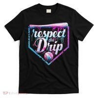 Baseball Drip Ice Cream Dripping Respect The Drip  T-Shirt thumb 0