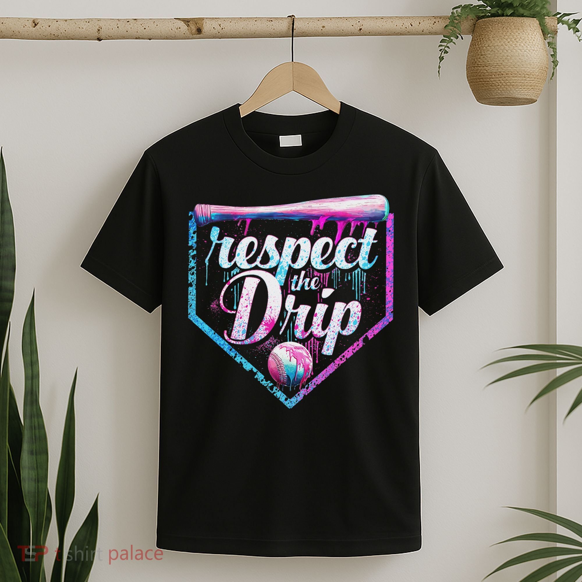 Baseball Drip Ice Cream Dripping Respect The Drip  T-Shirt