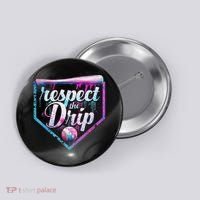 Baseball Drip Ice Cream Dripping Respect The Drip  Button thumb 0