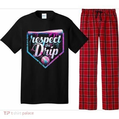 Baseball Drip Ice Cream Dripping Respect The Drip  Pajama Set