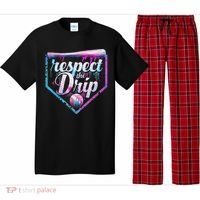 Baseball Drip Ice Cream Dripping Respect The Drip  Pajama Set thumb 0
