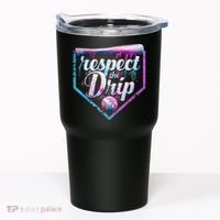 Baseball Drip Ice Cream Dripping Respect The Drip  Tumbler thumb 0