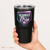 Baseball Drip Ice Cream Dripping Respect The Drip  Tumbler thumb 2
