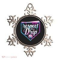 Baseball Drip Ice Cream Dripping Respect The Drip  Ornament thumb 0
