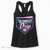 Baseball Drip Ice Cream Dripping Respect The Drip  Women's Tank Top thumb 0