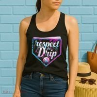 Baseball Drip Ice Cream Dripping Respect The Drip  Women's Tank Top thumb 2