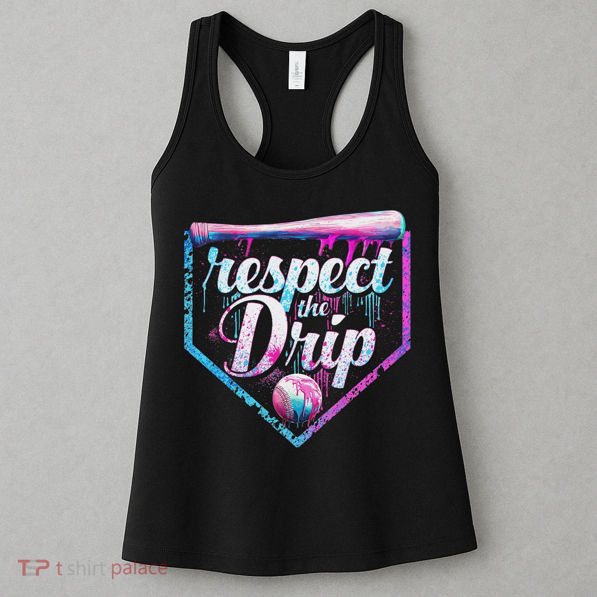 Baseball Drip Ice Cream Dripping Respect The Drip  Women's Tank Top