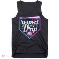 Baseball Drip Ice Cream Dripping Respect The Drip  Tank Top thumb 0