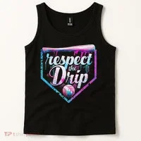 Baseball Drip Ice Cream Dripping Respect The Drip  Tank Top thumb 2