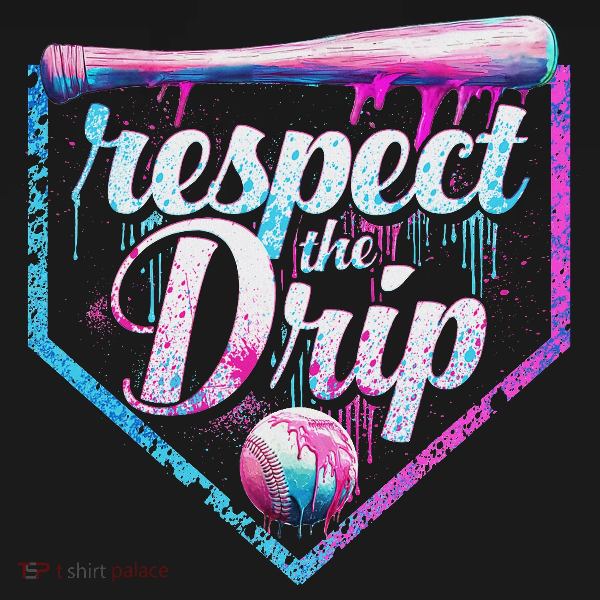 Baseball Drip Ice Cream Dripping Respect The Drip  Tank Top