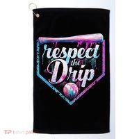 Baseball Drip Ice Cream Dripping Respect The Drip  Golf Towel thumb 0