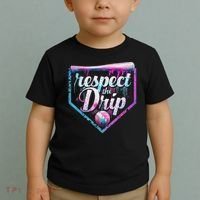 Baseball Drip Ice Cream Dripping Respect The Drip  Toddler T-Shirt thumb 2
