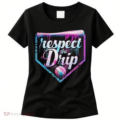 Baseball Drip Ice Cream Dripping Respect The Drip  Women's T-Shirt