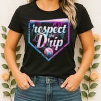 Baseball Drip Ice Cream Dripping Respect The Drip  Women's T-Shirt thumb 2