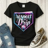 Baseball Drip Ice Cream Dripping Respect The Drip  Women's T-Shirt thumb 3