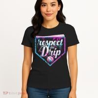 Baseball Drip Ice Cream Dripping Respect The Drip  Women's T-Shirt thumb 4