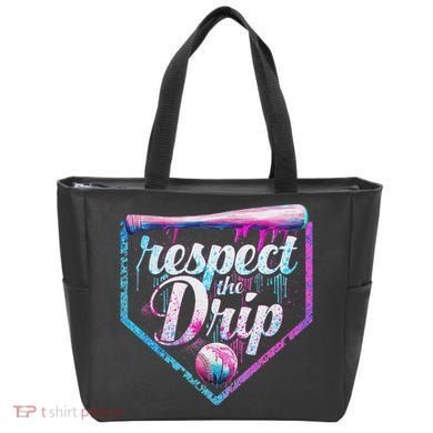 Baseball Drip Ice Cream Dripping Respect The Drip  Tote Bag