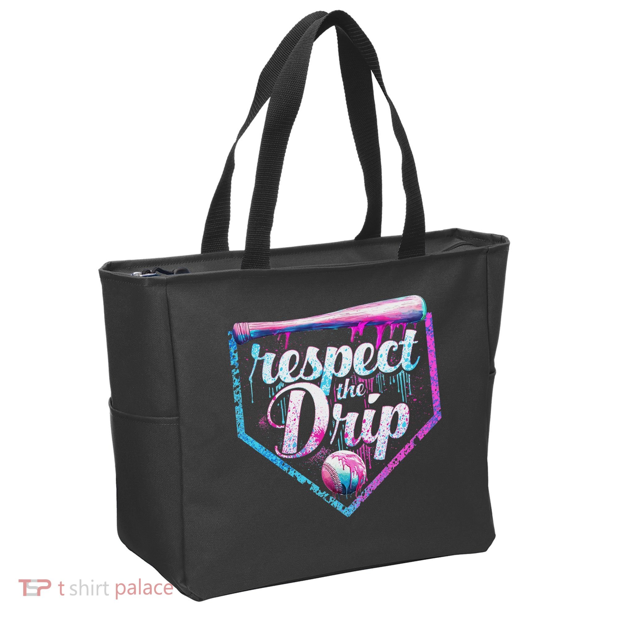 Baseball Drip Ice Cream Dripping Respect The Drip  Tote Bag